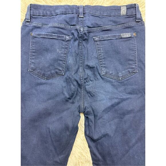 Women’s 7 for all Mankind Dark Blue Skinny Stretch Jeans Size 30 - Picture 9 of 12